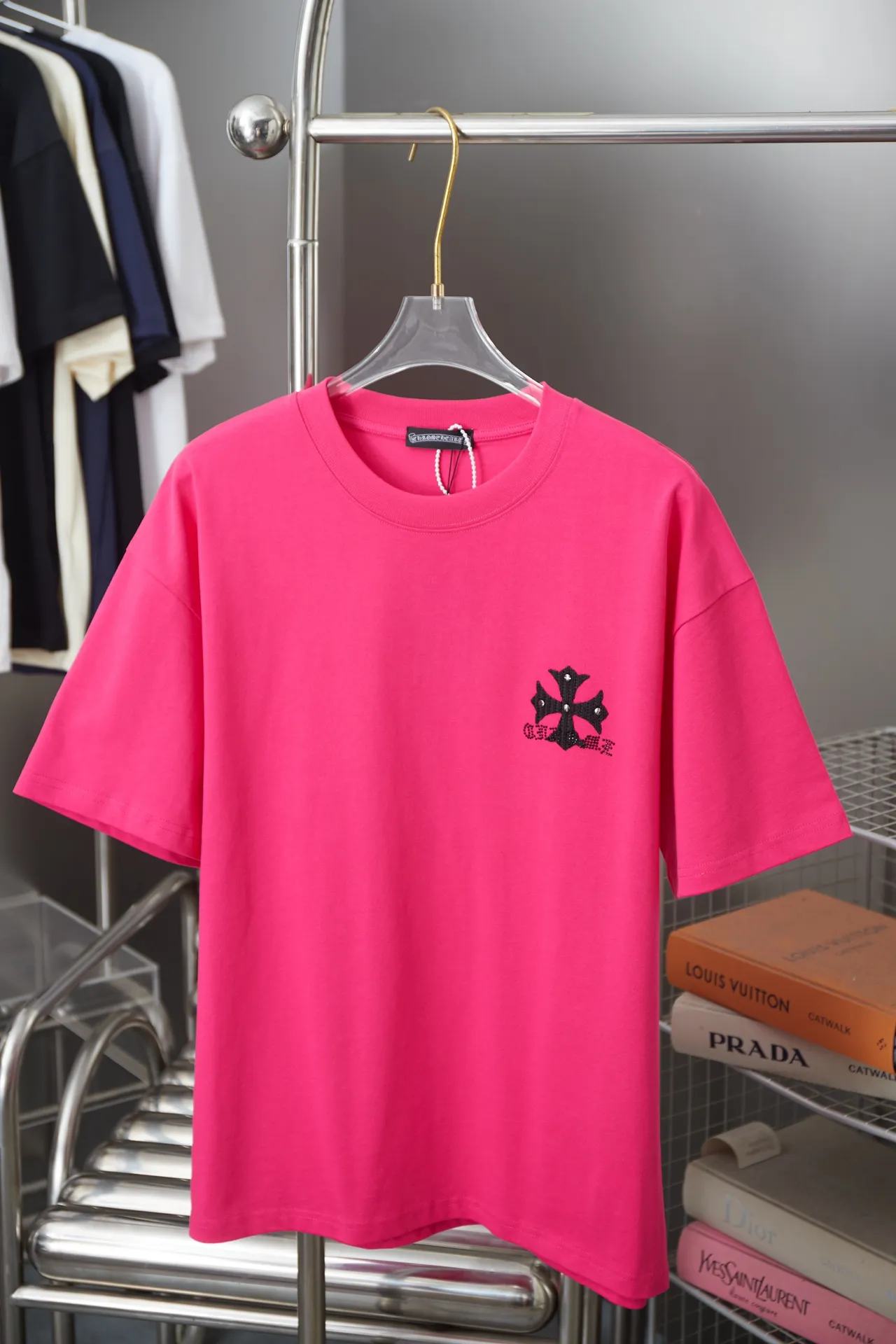 Ch*ome Hearte 26SS New Arrival logo 100% 32 1X 1 ➕ logo ：Black/White/Pink/ /Blue Size：S/M/L/XL